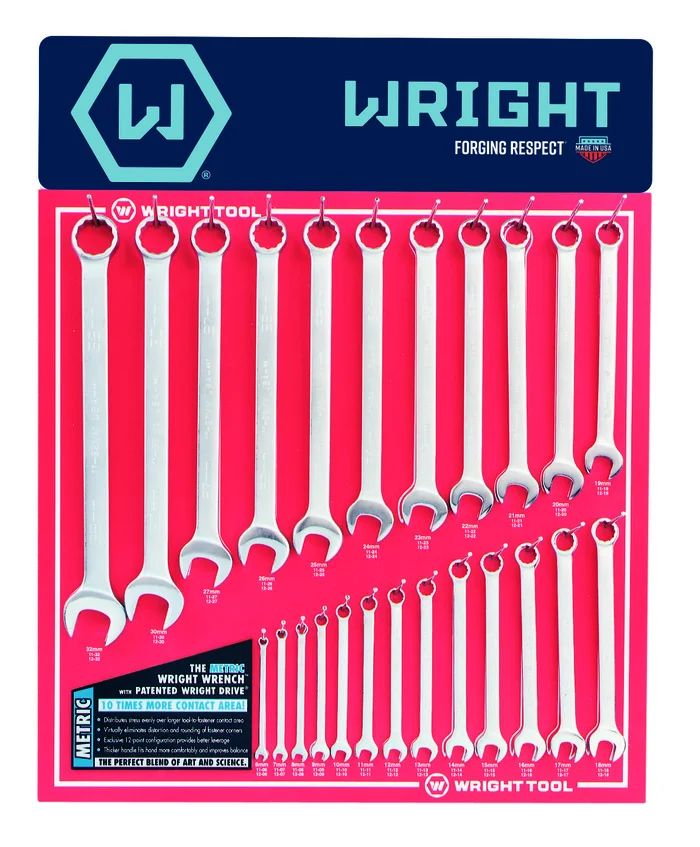 WRIGHT TOOL D979 Combination Satin Wrench Set, Pack Of 24 | AX3JXX