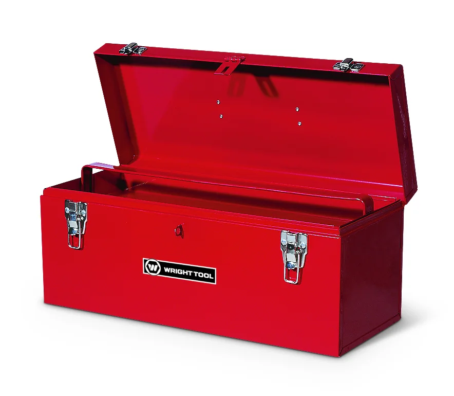 WRIGHT TOOL WT2100RD Mechanic Tool Box With Tray, Heavy-Duty, 21 x 9 x 8-3/4 Inch Size | AX3JZP