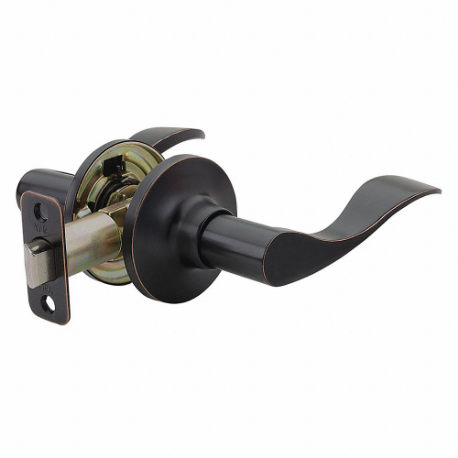 YALE KWD10BPR Lever Lockset, Grade 3, Keowee Curved, Oil Rubbed Bronze, Not Keyed | CV3XHT 49XT88