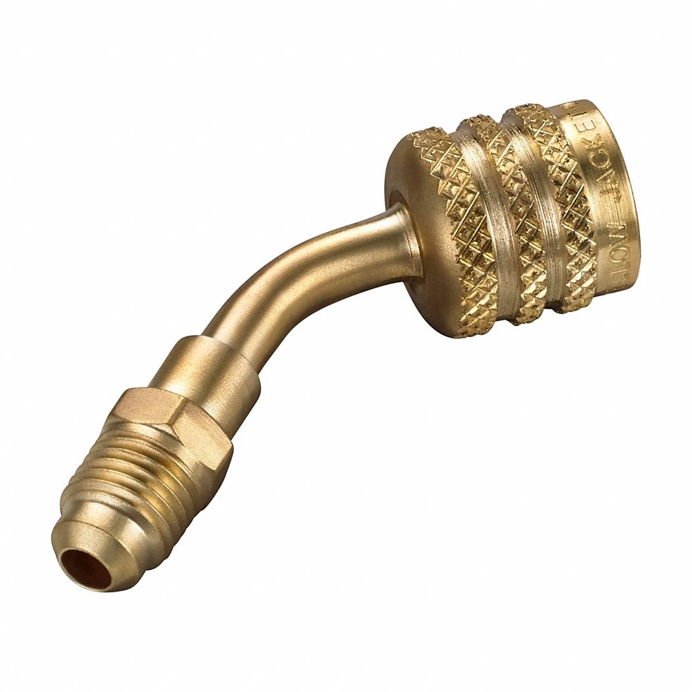 Adapter, 3 1/2 In Lg, 45 Deg Angle, Input 1/4 In Female Flare Right-Hand, A2L Compatible