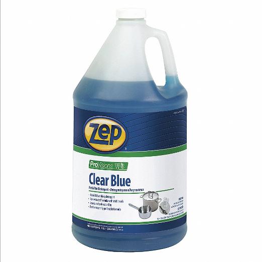 Pots and Pans Cleaner, Hand Wash, Liquid, Jug, 1 gal, Lemon, Blue