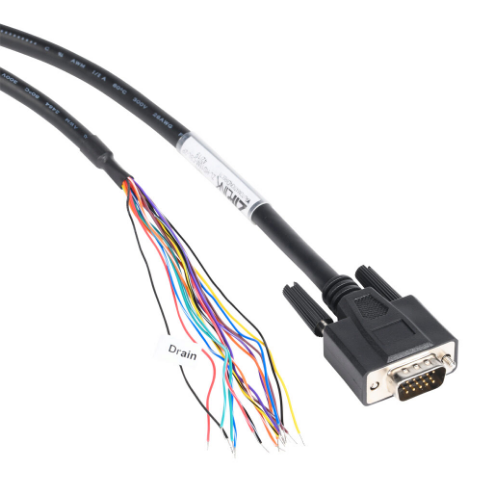 Communication Cable, 15-Pin D-Sub Hd15 Male To Pigtail, Shielded, Twisted Pair