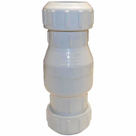 ZOELLER 30-0254 Check Valve, Single Flow, Union Check Valve, PVC, 1 1/2 Inch Pipe/Tube Size, Buna-N | CV4HVN 60TZ86
