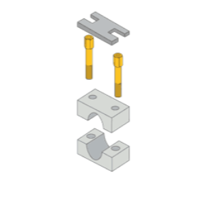 ZSI-FOSTER H3004B-AL Stacking Assembly, 1/4 Inch Tube Size, Aluminium | CF3VQD