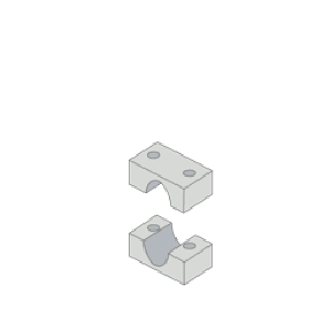 ZSI-FOSTER H3004C-AL Pipe Rail Mount, 3-1/2 Inch Size | CF3VQG