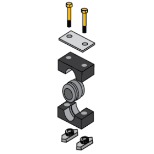 ZSI-FOSTER H4012RIR Rubber Insert, Rail Mount, 3/4 Inch Tube Size | CF3VWF