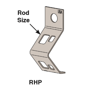 ZSI-FOSTER RHP4 Rod Hanger, Push Install, 1/4 Inch Rod | CF3XPT