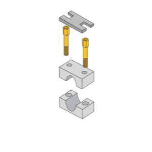 ZSI-FOSTER S1004B-AL Stacking Kit, 1/4 Inch Tube Size, Aluminium | CF3XQB