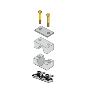 ZSI-FOSTER S1004Z-AL Strut Mount Assembly, 1/4 Inch Tube Size, Aluminium | CF3XQR
