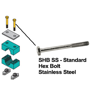 ZSI-FOSTER SHB2SS Hex Head Bolt, Stainless Steel | CF3YUV