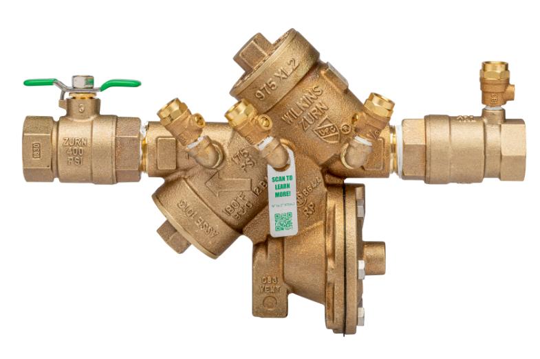 ZURN 1-975XL2TCU Reduced Pressure Principle Backflow Preventer With Test Cock Oriented, 1 Inch Size | CV8MWT