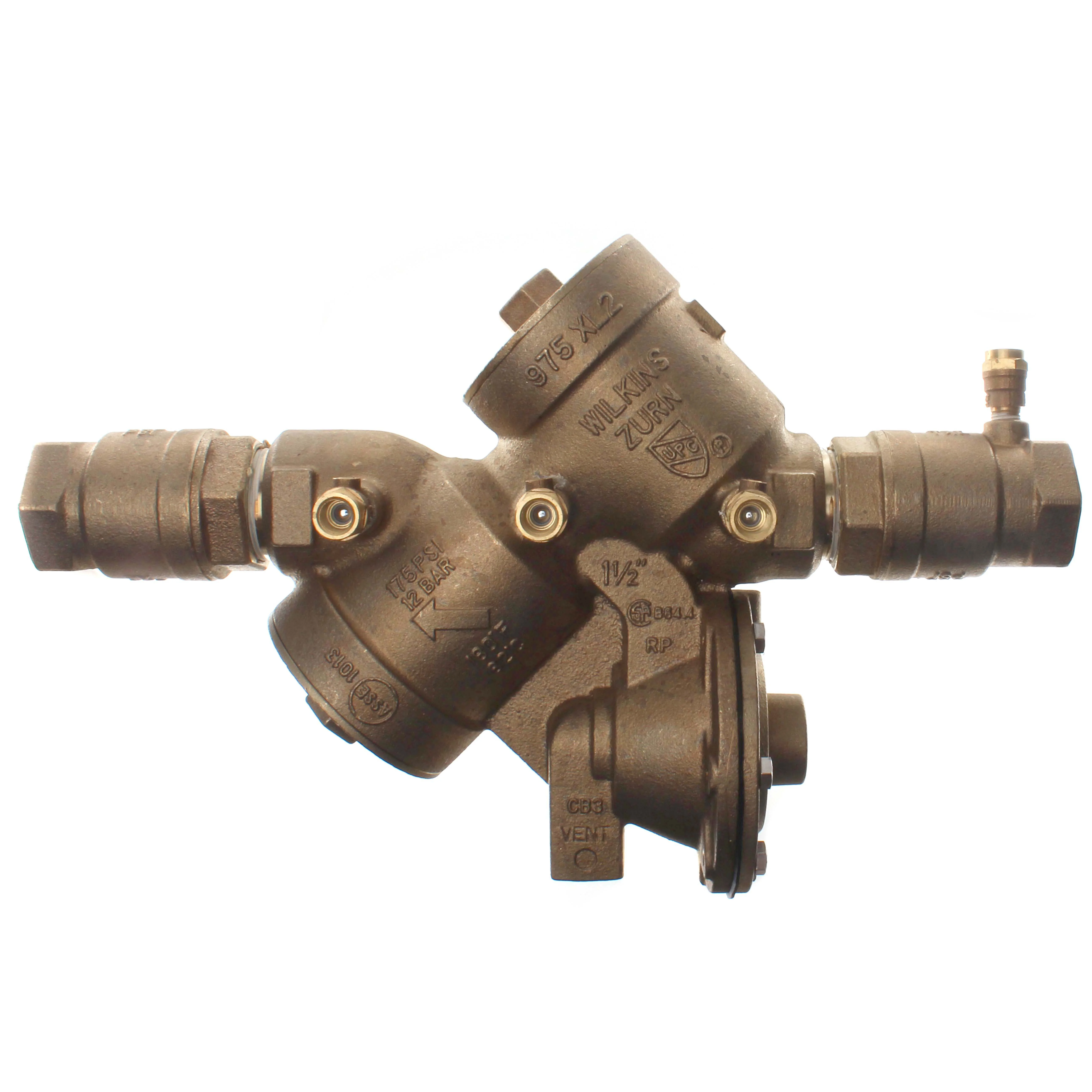 ZURN 112-975XL2S Reduced Pressure Principle Backflow Preventer With strainer, 1-1/2 Inch Size | CV8MRE