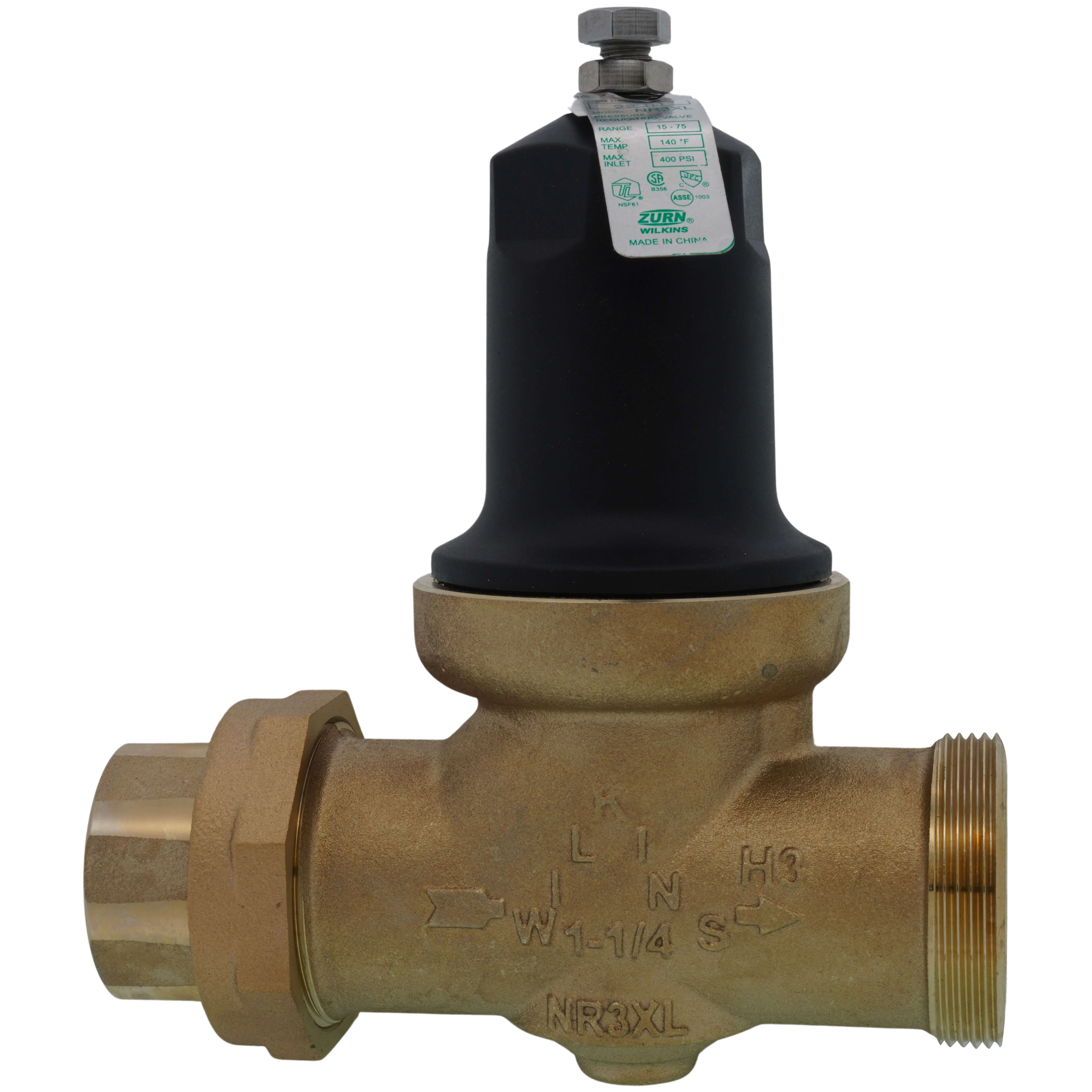 ZURN 112-NR3XLDU Pressure Reducing Valve, Double Union FNPT Connections, 1-1/2 Inch Size | CV8MRR