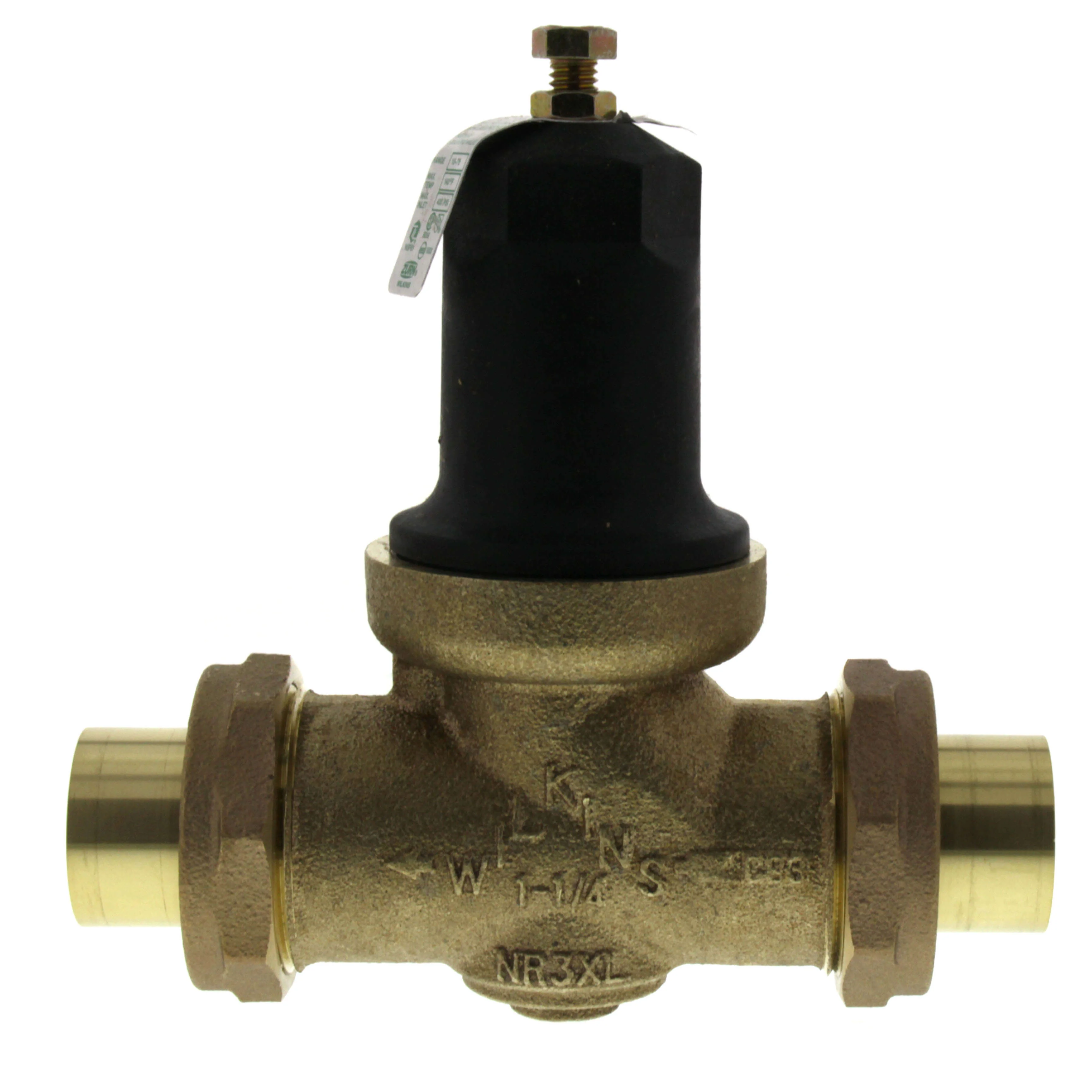 ZURN 114-NR3XLDUC Pressure Reducing Valve, Double Union Female Copper Sweat Connections, 1-1/4 Inch Size | CV8MTT