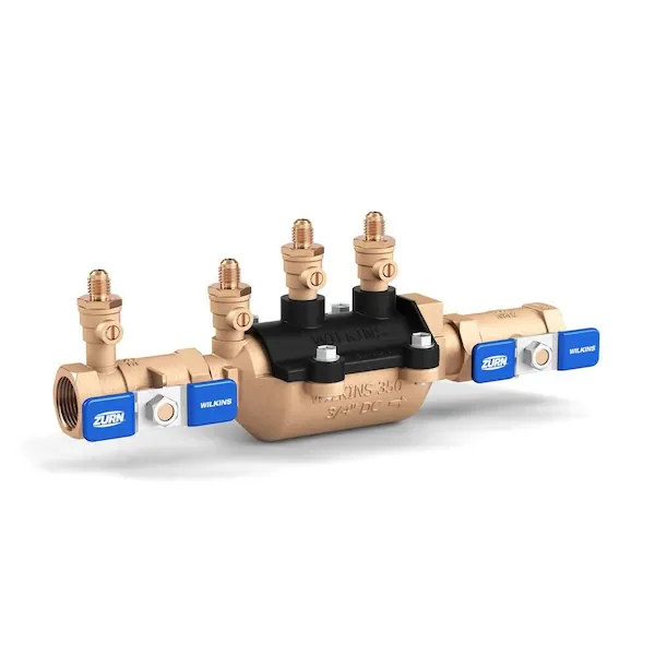 ZURN 34-350FT Double Check Backflow Preventer With SAE Flare Test Fitting, 3/4 Inch Size | CV8MZU