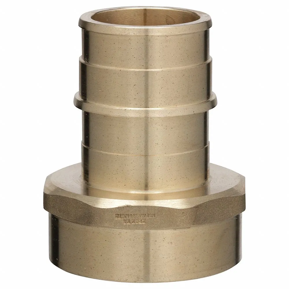 ZURN QEUFC77GX Adapter, Brass, Barbed X Barbed, 1 1/2 Inch Pipe Size, 2 17/32 Inch Overall Length | CV4JNH 788F67