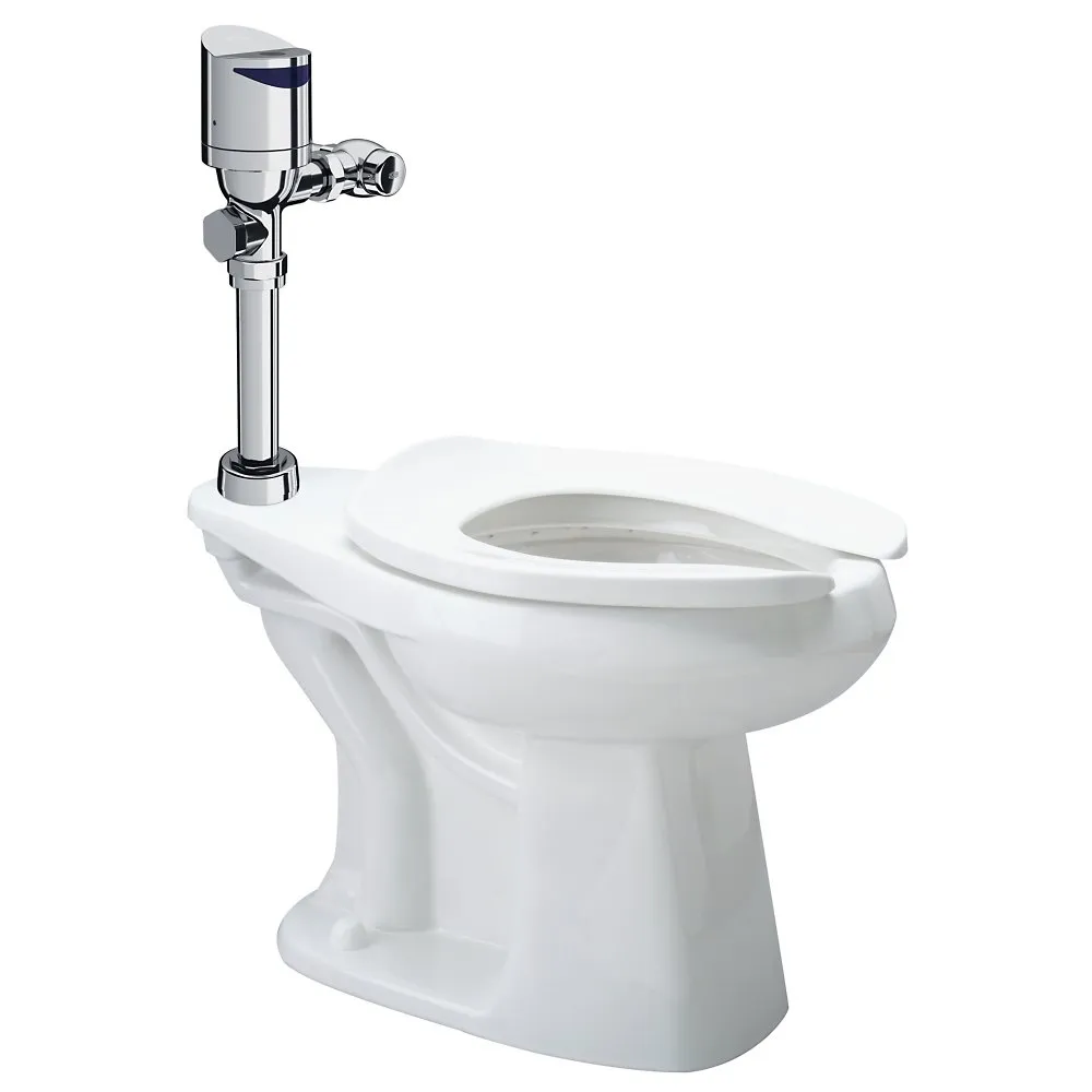 Sensor Floor Mounted ADA Toilet System, Top Mount 1.1 GPF Battery Powered Flush Valve