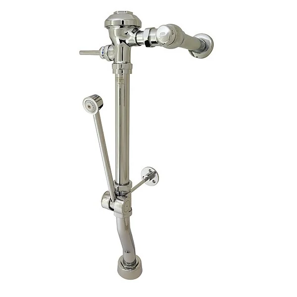 ZURN Z6011AV-WS1-BWN-DF Exposed Manual Diaphragm Flush Valve-1.6 GPF, 1.1 Dual-Flush, Bedpan Washer, Grab Bar | CV8NUT