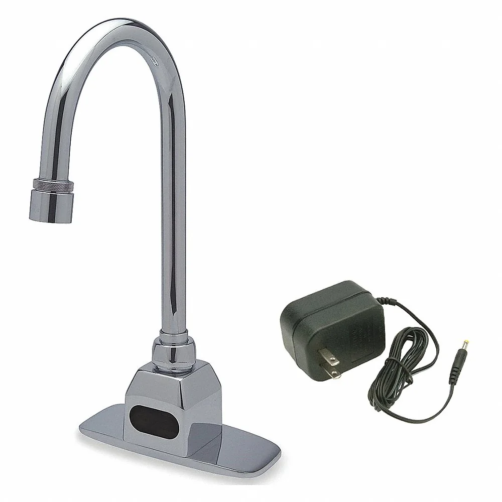 ZURN Z6920-XL-ACA-CP4 Single Hole Gooseneck Sensor Faucet With 0.5 GPM Aeratorand 6 VDC Plug-In Power Converter | CV8NWK