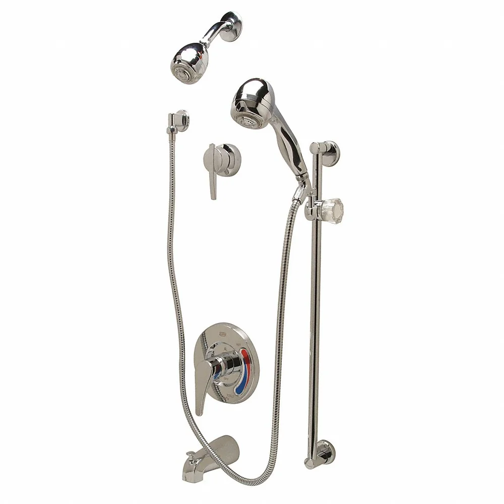 ZURN Z7302-SS-MT-DV-HW Metal Wall Mounted Shower Head Kit, 2.5 Gpm, 1/2 Inch FNPT Connection Type | CE9VWK 22LU08