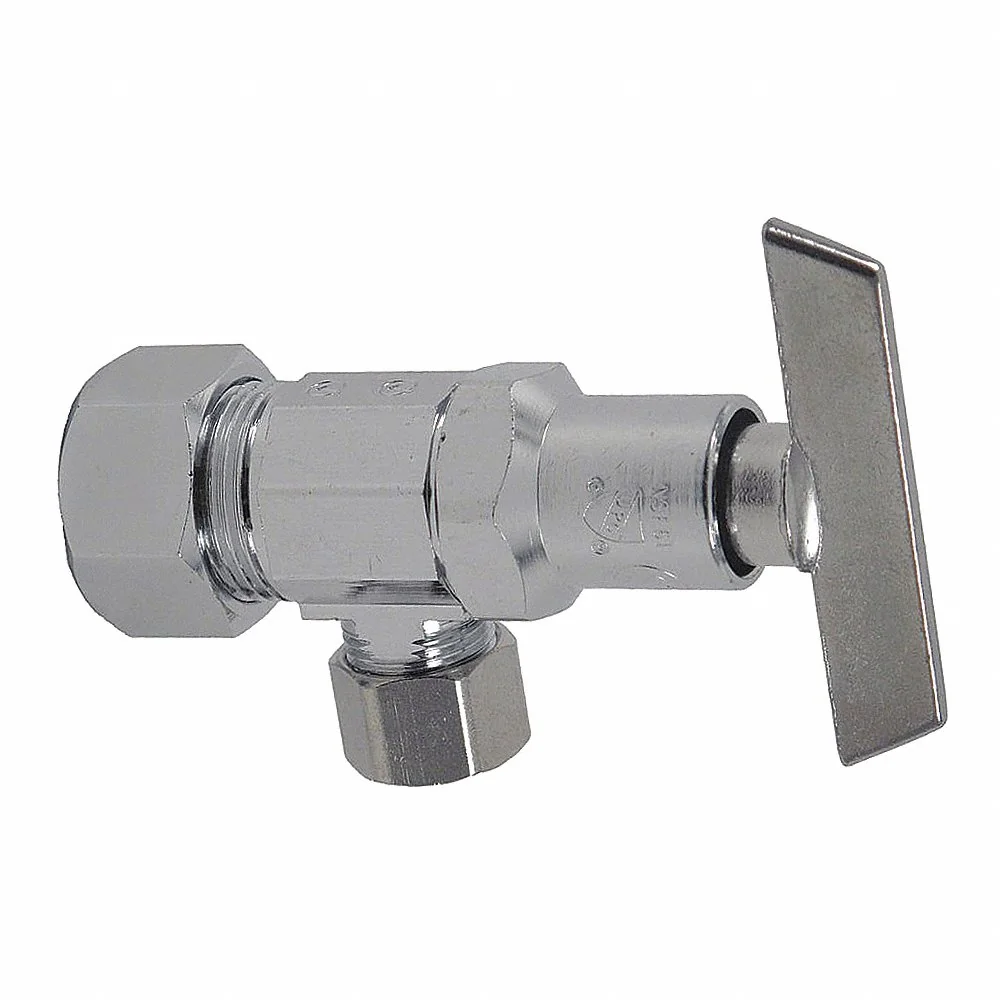 ZURN Z8804-XL-LK-PC Angle Supply Stop, Compression Inlet Type, 200 psi | CF2THM 48RX76