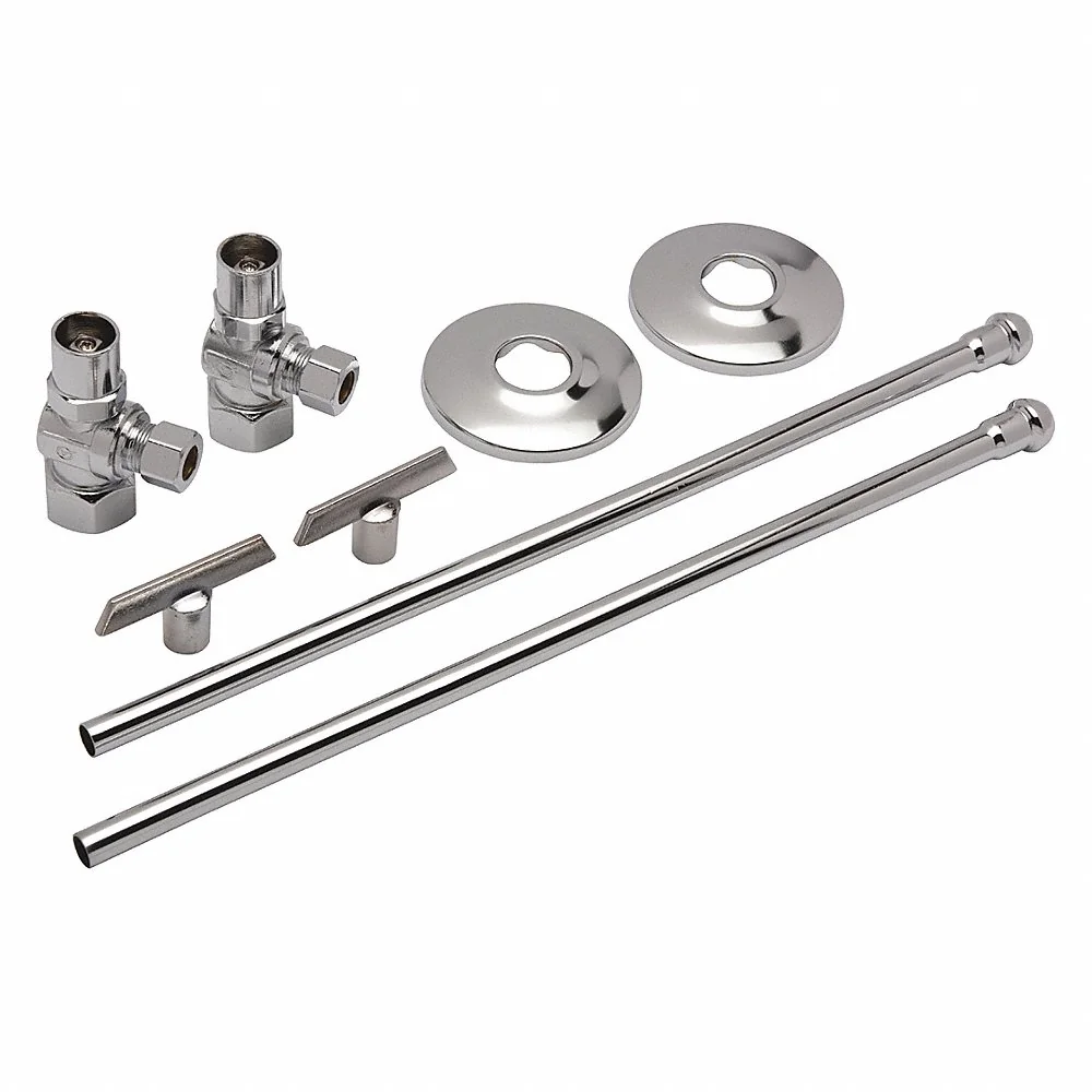 ZURN Z8802-XL-LRLKQ-PC Angle Supply Stop, Compression Inlet Type, 200 psi | CF2THJ 48RX71