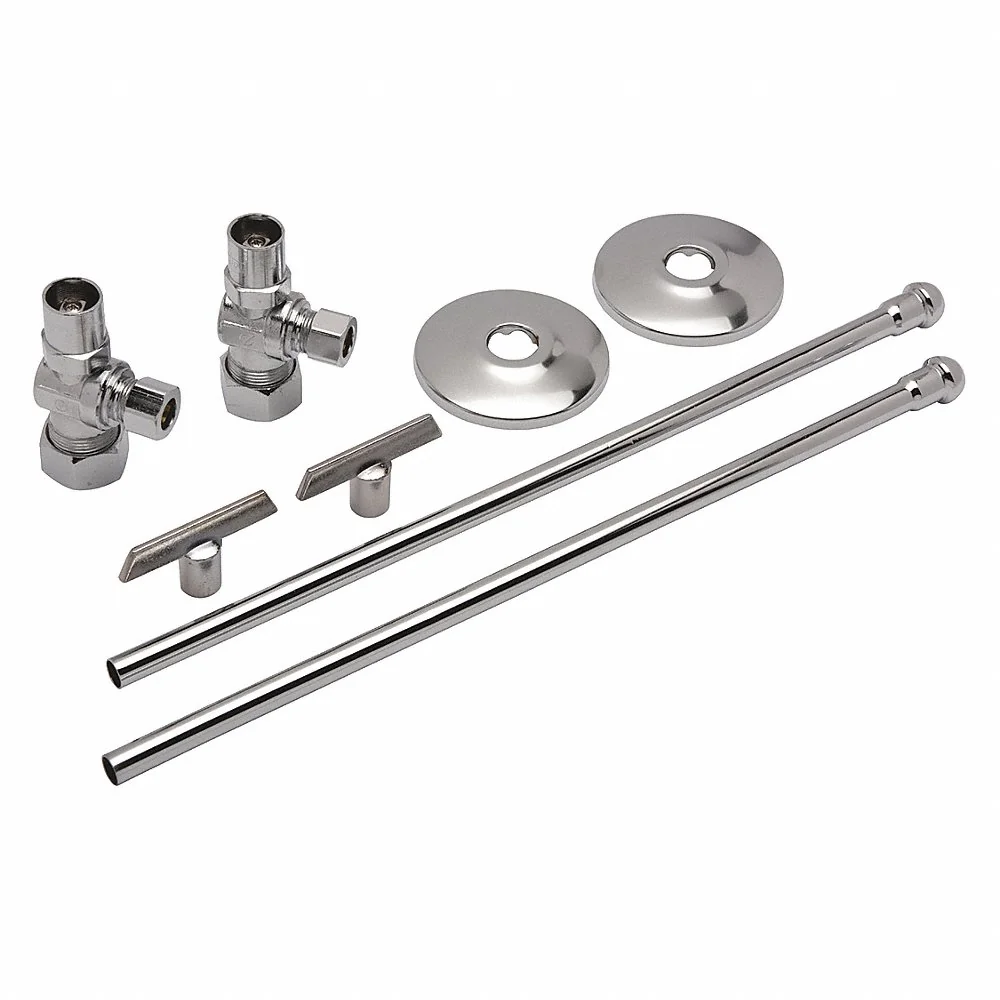 ZURN Z8804-XL-LRLKQ-PC Angle Supply Stop, Compression Inlet Type, 200 psi | CF2THP 48RX78
