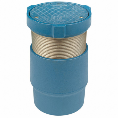 Floor Cleanout, 4 Inch Pipe Dia, Cast Iron, Polished Nickel Bronze, No Hub